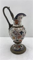 15in - Antique 1895 Wong Lee Bronze and Porcelain