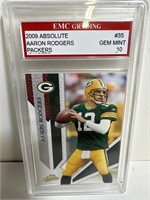 2009 NFL Aaron Rodgers Green Bay Packers graded