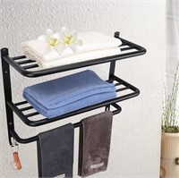 3-Tier Bathroom Towel Shelf with Tower Bars