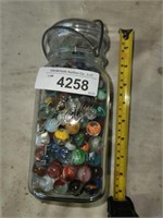 Vintage Marbles in Jar