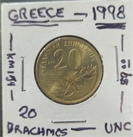 Uncirculated 1998 Greek coin