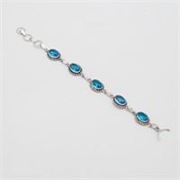 Lab Created 42ct Swiss Blue Topaz Bracelet