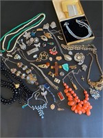 Vintage lot of jewelry for repurposing/crafting