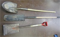 3 Assorted Shovels
