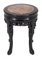 Chinese Art Deco Mahogany End Table, 1930s