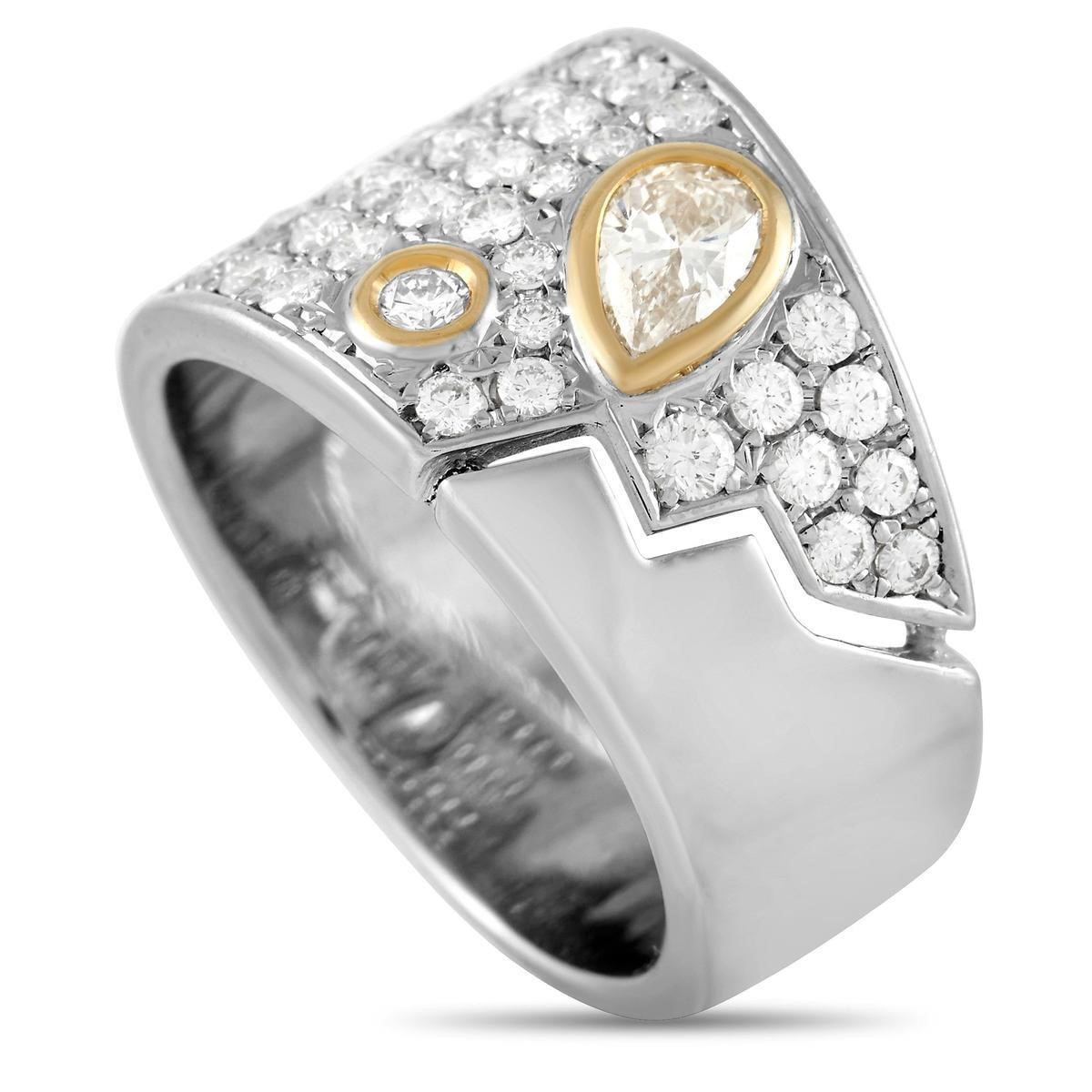 Tasaki Platinum and 18K Yellow Gold 1.21ct Diamond