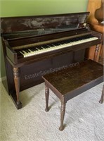 VTG PIANO ALUMATONE Console Piano HALLET, Davis