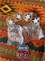 Lot of Route 66 and star magnets
