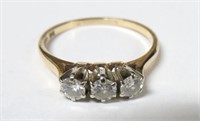 Birks 14k-18k gold and diamond trinity ring,