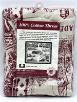 NIP Winfield, KS Cotton Throw Blanket 53” x 65”