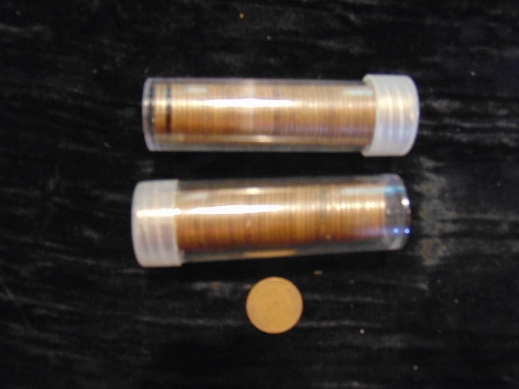 (2) Rolls of Wheat Pennies