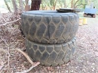 2 Used Bridgestone Tyres 26.5R25