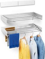 MrToNo Laundry Drying Rack Collapsible, Wall Mount