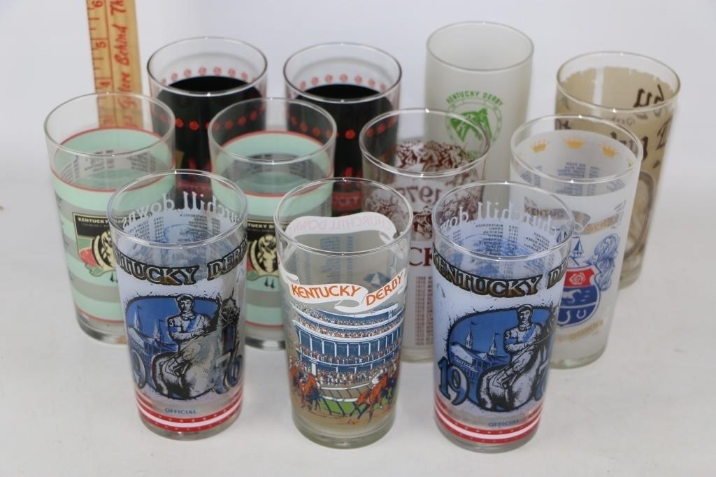 Lot of Kentucky Derby Glasses