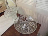 Clear Glass Bowl & Basket