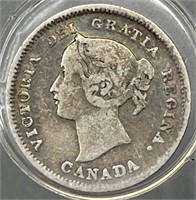 Silver Canada 5 cent Victoria 1901