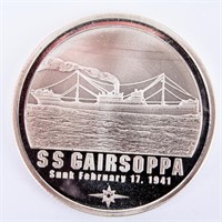 Coin S.S. Gairsoppa 1 Troy ounce of .999 Silver