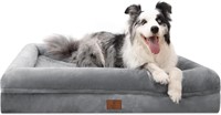 Large Dog Bed, Grey Orthopedic Dog Bed, Waterproof
