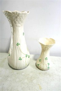 Pair Belleek Vases