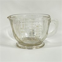 Vintage Ribbed Glass Mixing Cup 2 Cups Size