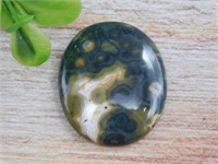 OCEAN JASPER CABOCHON ROCK STONE LAPIDARY SPECIMEN