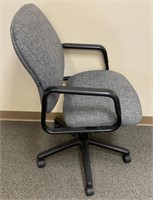 Single gray pattern office chair