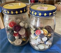 2 JARS OF BUTTONS