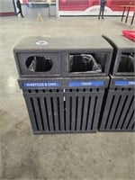 Double commercial heavy duty plastic garbage can