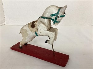 Vintage Handmade Wood Horse Figure