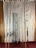 Assorted Fishing Rods and Reels