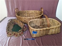 (3) Handmade Baskets by Eva Herdes