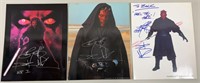 3pc Ray Park Signed Darth Maul Star Wars Photos