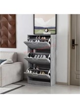 42.3 in. H x 22.4 in. W Gray Shoe Storage Cabinet