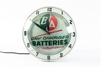 B-A BATTERIES DOUBLE BUBBLE LIGHTED WALL CLOCK