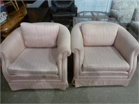 Pink Upholstered Chairs 36" High