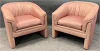 Pair Vintage Drexel Barrel Back Chairs