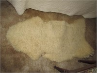sheep skin rug,scarves & hamper