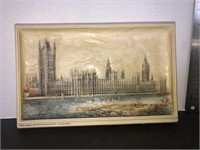 Vintage Osborne Ivorex Plaque Houses of Parliament