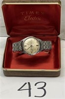Vtg Timex electric watch w/ original case