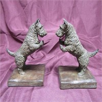 Marguerite Kirmse Bronze Scotty Dog Bookends.