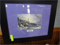 Framed Thomas Kincaid Print "Clearing Storms"