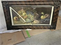 Vintage Fruit Print w/ Ornate Wooden Frame