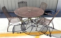 Metal Patio Table & Chairs Set