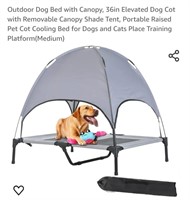 NEW 36" Elevated Dog Cot w/ Removable Canopy
