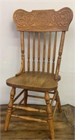 Lion Carved Oak Dining Chair