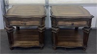 Pair of Hooker Brand Solid Wood Nightstands