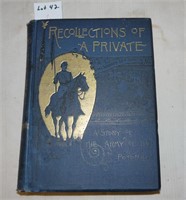 "Recollections of A Private.  A Story of the Army