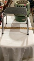 Vintage step stool and Coleman heater