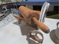 WOOD ROLLING PIN & CUTTER
