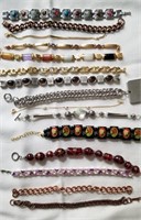 Bracelets - chains with stone accents